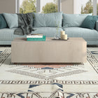 Hudson&Canal Paxton 48"W Rectangular Coffee Table - Alder White-Clean with a soft, dry cloth and no harsh chemicals or abrasive cleaning materials