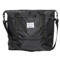Nicci Travel Weekender Duffel Expandable Bag - Black-Three front pockets 