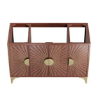 Modway Daylight 48" Single Sink Compatible Bathroom Vanity Cabinet - Walnut-Solid Mango Wood