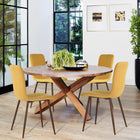 FurnitureR Dining Side Chair - Yellow - 4 Pack-9