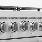 Kucht 24" KFX-X Series Pro Style Propane Gas Range - Stainless Steel-Heavy duty cast iron grates allow moving cookware across burners without lifting