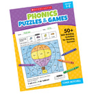 Scholastic Teaching Solutions Phonics Puzzles & Games Activity Book for Grades 1-2-Provides lots of fun phonics practice