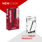 uni-ball ONYX Rollerball Pens – 0.5mm – Black  -Barrel Color and Construction: Black Matte