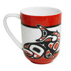 Oscardo Salmon by Jamie Sterritt Porcelain Mug - 485ml-Broad Shape Porcelain Mug - Holds 485 ml / 16 oz, ideal for coffee, tea, and hot beverages
