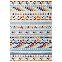 Modway Reflect Cadhla Vintage Abstract Geometric Lattice Indoor/Outdoor Area Rug - 5 ft W x 8 ft L - Multicolored-Abstract Geometric Lattice Area Rug