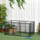 PawHut 6-Panel Heavy Duty Dog Playpen for Small Dogs - 59" x 24" -Made of steel wires and galvanised pipes for stability