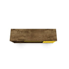Manhattan Comfort Liberty MDP and MDF 53.14"W TV Stand, Rustic Brown and Yellow (200AMC94)-Fashionable Splayed Legs made from Solid Wood for Extra Durability.