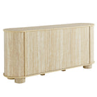 Modway Overture 63" Oval Faux Travertine Sideboard - Travertine-Oval Sideboard