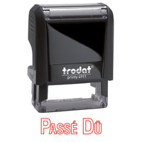 Trodat Printy 4911 Climate Neutral Self-Inking Stamp - "Passe Du"-High-quality stamp with nontoxic, water-based ink
