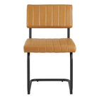 Modway Parity Vegan Leather Dining Side Chairs - Black/Tan - 2 Pack-9