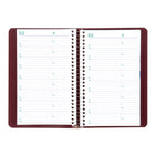 Blueline 2026 Daily Planner Spiral Binding - 8" x 5" - Burgundy - Bilingual-Telephone and address section
