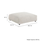 Modway Solace Modular Corduroy Upholstered Ottoman - Almond-Corduroy Upholstery