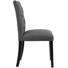 Modway Duchess Button Tufted Fabric Dining Chair - Grey-Dense Foam Padding