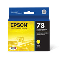 Epson T078 Ink Cartridge - Standard Capacity - Yellow-Get standard-yield capacity per ink cartridge while enjoying cost savings