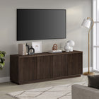 Hudson&Canal Hanson TV Stand for TV's up to 75" - Alder Brown-Features easy assembly