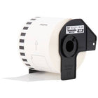 Brother Dk4205 Removable Continuous Paper Label Tape - 2.4" - Black On White-Works on direct thermal print technology for easy and reliable use