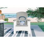 Suncast Adirondack Chair with Storage - Dove Grey/Ice Cube-UV Resistant.