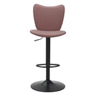Zuo Elevate Barstool - Brown - Set of 2-Plush and durable faux leather fabric