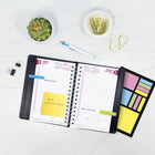 Brownline 2027 PlannerPlus Daily Planner with Twin-Wire Binding - 8" x 5" - Black-Black