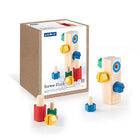 Guidecraft Screw Block Fine Motor Skill Matching Toy -  8 Pieces -6 colourful screws and 1 screw driver with base