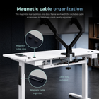 MotionGrey Ultra Electric Adjustable Standing Desk with Tilting Desktop - 55.1 in - White-9