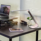 Mount-It! LED Desk Lamp with Wireless Charging - Silver/White-Product Weight: 2.65 lb 