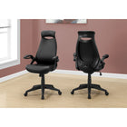Monarch Specialties 7276 Multi-Position Office Chair - Black Leather-Look-5 year limited warranty for manufacturer defects, parts only