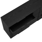 Manhattan Comfort Clive 72" Mid-Century Modern 6-Drawer Double Dresser - Black-Sculpted drawer fronts feature vertical undulations that create a rhythmic, dimensional surface