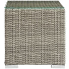Modway Repose Outdoor Patio Side Table - Light Grey-Powder Coated Aluminum Frame