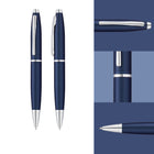 A.T. Cross Calais Ballpoint Pen - Matte Metallic/Midnight Blue-Cross is the gift of choice for generations and is proudly presented in a premium gift box. 