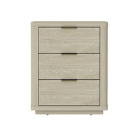 Manhattan Comfort Evelyn 20" Modern 3-Drawer Nightstand - Natural-Modern Nightstand for Bedroom and Living Room Use