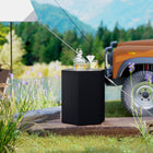 HOMCOM Concrete Finish Side Table - Black-No assembly required