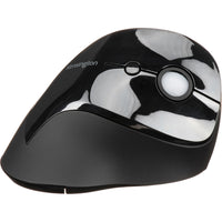 Kensington Pro Fit Ergo Vertical Wireless Mouse - Black-Contoured, natural (46.7 degree) slope keeps the wrist in a neutral handshake position, eliminating soft tissue compression