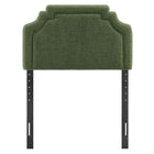 Modway Magnolia Upholstered Fabric Twin Size Headboard - Foliage-Adjustable Mounting Positions