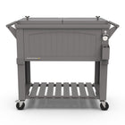 Permasteel 80 qt Furniture Style Patio Cooler with Divider - Dark Grey-The removable divider allows for five configurable styles to meet your needs 