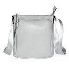 Nicci Ladies Crossbody Bag with Front Zipper Pocket - Light Grey-Top zipper entry