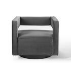 Modway Booth Performance Velvet Performance Velvet Swivel Armchair - Grey-Chair Weight Capacity: 300 lb