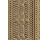 HOMCOM 3 Panel Wave Fiber Freestanding Room Divider for Home Office - Natural-Materials: Paper, Bamboo, Wood
