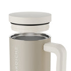 GROSCHE Aspen Insulated Water Tumbler with Handle - 40 oz. - Sand Beige-Triple-wall vacuum insulation