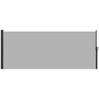Outsunny Retractable Side Awning - 13' x 6' - Light Grey-UV30+ PU-coated garden awning protects from wind, sun, and ultraviolet light
