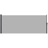Outsunny Retractable Side Awning - 13' x 6' - Light Grey-UV30+ PU-coated garden awning protects from wind, sun, and ultraviolet light
