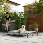 PawHut Elevated Outdoor Dog Bed - 59.8" L x 37" W - Beige-Suitable for large dogs body weight of 149 lbs. (67.5 kg) and a length of no more than 48" (122 cm) 