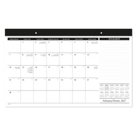 AT-A-GLANCE 2027 Compact Desk Pad - 11" H x 18" W - Bilingual-Page size: 10-7/8" H x 17-3/4" W