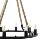 Modway Encircle Chandelier - Black-Eight E26 60 Watt Bulbs (Not Included)
