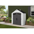 Suncast Vista Storage Shed - 7' x 4' - Ice Cube-All weather construction provides water resistance and UV protection.