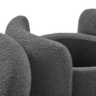 Modway Nebula Boucle Upholstered Ottoman - Charcoal-8