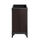 Modway Steamforge 36" Bathroom Vanity Cabinet - Black/Walnut-Non-Marking Foot Pads