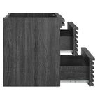 Modway Render 24" Wall-Mount Bathroom Vanity Cabinet - Charcoal-Full-Extension Drawers