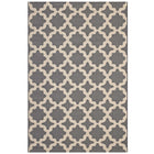 Modway Cerelia Moroccan Trellis Indoor/Outdoor Area Rug - 5 ft W x 8 ft L - Grey/Beige-Moroccan Trellis Area Rug