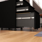 Vinsetto Steel Letter/A4/Legal Filing Cabinet with Lock & Hanging Bar - Black-Colour: Black
